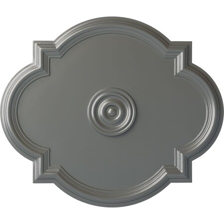 Ekena Millwork Waltz Ceiling Medallion (Fits Canopies up to 5 1/4"), Hand-Painted Silver, 24"W x 20 1/2"H x 1 1/8"P CM24WASLS